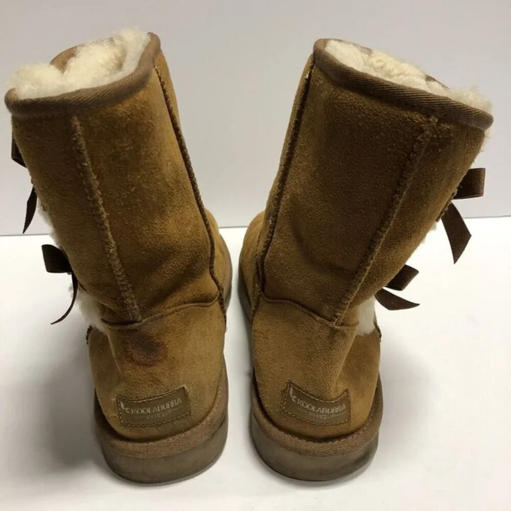 Koolaburra Women's Victoria Short Chestnut Winter Boots Size 10 M